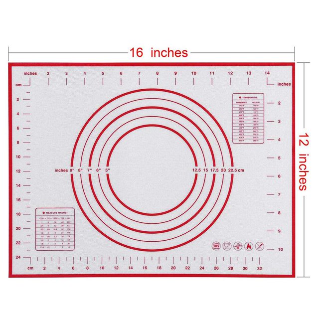 Nonstick Food Grade Slicone Knead Dough Kitchen baking Rolling Mat Dual Scales Measurement Baking Pad Kitchen Accessory