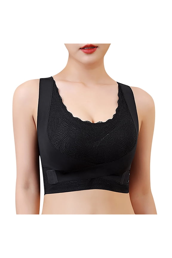 Sport Bra Bras For Women Solid Wire Free Underwear One Piece Cross Side Buckle Everyday Underwear