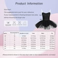 thumbnail image 7 of ZDHoor Women's Swan Lake Camisole Ballet Dance Dress Sequined Flower Tutu Ballerina Costume Leotard Black-A M, 7 of 7