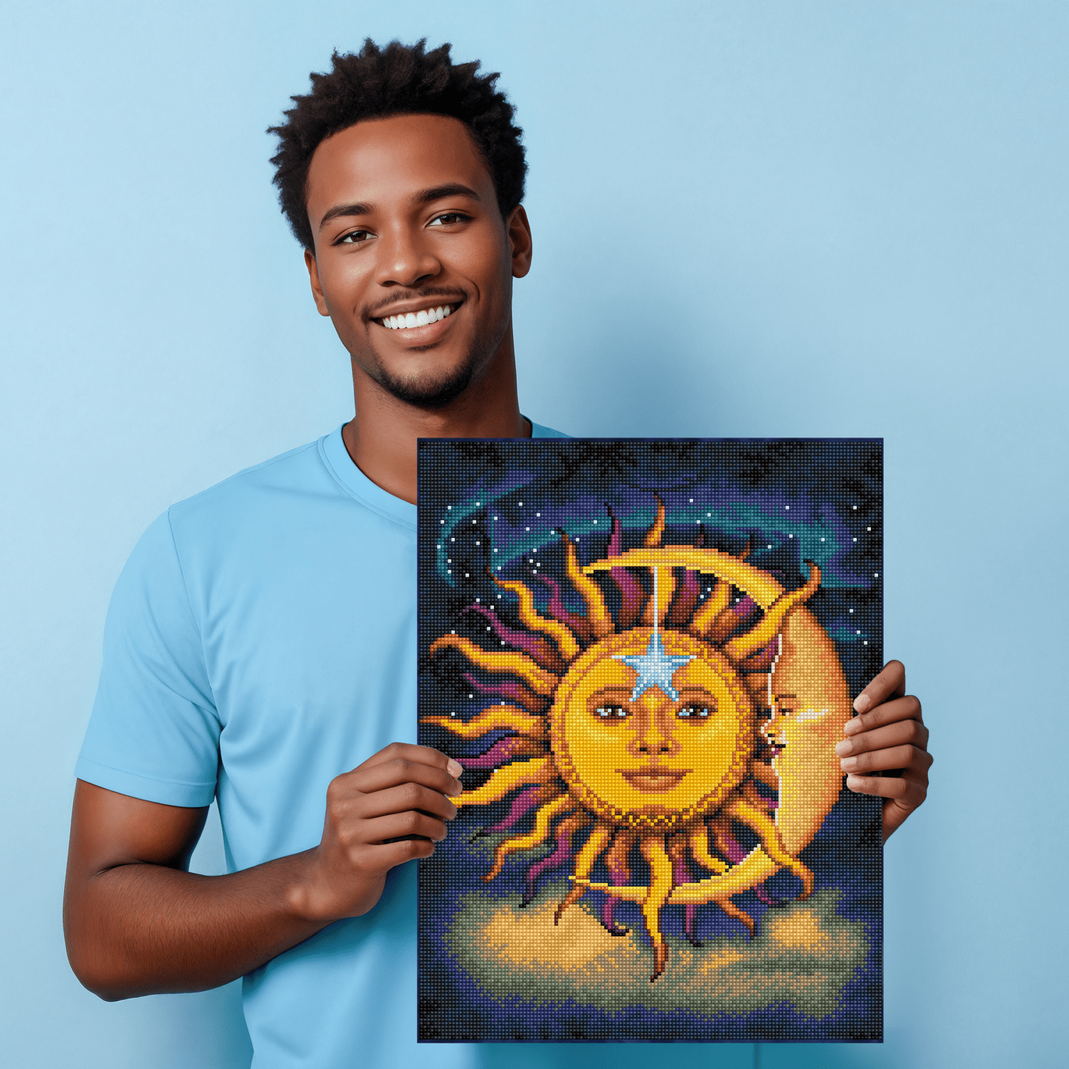 Diamond Dotz Sun & Moon Diamond Painting Kits for Adults - Diamond Art Kits a Relaxing Creative Craft Kit with Dotz Gems 13.8x17.7