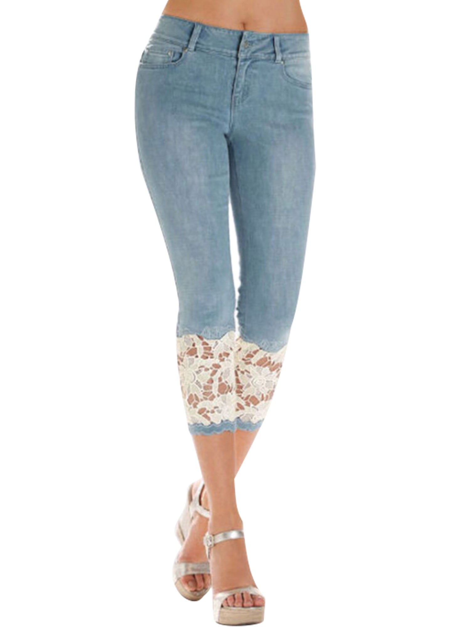 cropped denim pants womens