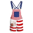 thumbnail image 2 of SONXAHE Toddler Girls Retro Patriotic Overalls Lightweight Independence Day Star Graphic Romper Jumpsuit Shorts,Blue,4-13T, 2 of 4