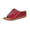 thumbnail image 1 of Pantoufles pour Femmes Couleur Vin à Bout Rond et Talon pour un Confort Toute la Journée par Temps Chaud, 1 of 9