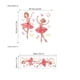 thumbnail image 3 of Adhesivo de pared de PVC autoadhesivo para bailarín de ballet rosa, 30 x 90 cm, 3 of 3