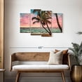thumbnail image 3 of Elephant Stock Mesmerizing Beach Wall Art - Horizontal Multi Panel Canvas - Living Room Wall Decor - Beach Multi Panel - Brown And Pink Decor - 43" x 27", 3 of 8