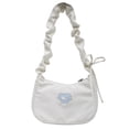 thumbnail image 2 of Women Canvas Pleated Armpit Bag Heart Pattern Printed Zipper Small Casual, 2 of 10