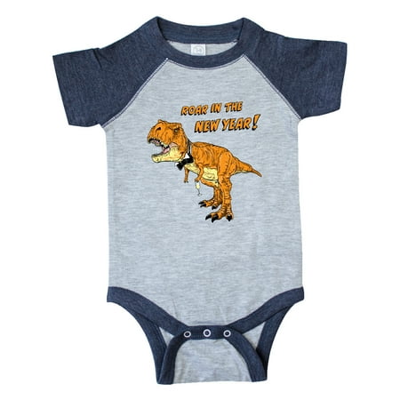 

Inktastic Roar in the New Year Tyrannosaurus in Bow Tie Gift Baby Boy or Baby Girl Bodysuit