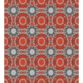 thumbnail image 3 of Mandala Duvet Cover Set, Doodle Flowers Swirls Style Repetitive Grid Illustration in Warm Colors, Decorative 2 Piece Bedding Set with 1 Pillow Shams, Twin Size, Orange White Black, by Ambesonne, 3 of 3