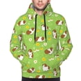 thumbnail image 2 of Bingfone Guinea Pigs Men's Drawstring Hoodie Long Sleeve Pocket Sweatshirts-Small, 2 of 6