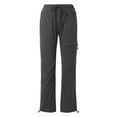 thumbnail image 4 of Zylarhe Women's Pants Women's Lightweight Cargo Hiking Pants with Elastic Waist Tall Inseam Outdoor Water Long Pants for Trekking Travel Adventure, 4 of 5