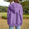 thumbnail image 6 of YUEHUA Women's Drawstring Zip Up Cute Hoodies 2026 Spring Jacket Oversized Casual Sweatshirts with Pocket, 6 of 9