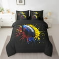 thumbnail image 2 of Erosebridal Rugby Football Bedding Queen Size,Abstract Gradient Bedding Sets Queen Size,Watercolor Art Decor,Reversible,Lightweight,7pcs, 2 of 5