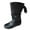 Black, variant on Oyedens Women's Mid Calf Boots Fashion Slouchy No Heels Strappy Casual Winter Fall Boots for Women