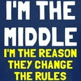 thumbnail image 3 of CafePress - I'm The Middle Change Rules Kids Dark T Shirt - Dark T-Shirt Kids XS-XL, 3 of 4