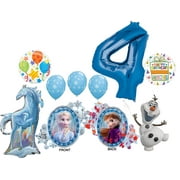 Frozen 2 Party Supplies 4th Birthday Elsa, Anna, Olaf and Nokk Balloon Bouquet Decorations
