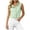 Green-06, variant on Sleeveless Ruffle Trim Tops for Women Striped V Neck Button Down Casual Everyday Office Blouses