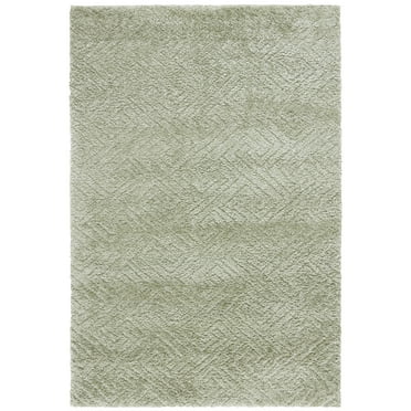 SAFAVIEH Tahoe Ainsley Geometric Shag Area Rug, Sage, 10' x 13'