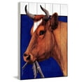 thumbnail image 2 of Marmont Hill "Journal Cow Brown" Painting Print on White Wood, 2 of 7