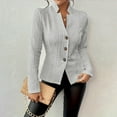 thumbnail image 6 of Women's Textured Casual Business Single Breasted Long Sleeve Office Suit s, 6 of 8