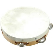 Trophy Tambourines with Non-Replaceable Skin Head - 10" Single Row