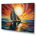 thumbnail image 2 of Designart "Sailboat Sailing harmonies III" Sailing Boat Canvas Print, 2 of 5