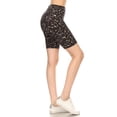 thumbnail image 1 of Womens High Waist Ultra Soft Printed Fashion Biker Shorts, 1 of 4