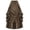 Brown, variant on Women Renaissance Pirate Skirt High-Low Whimsical Clothes Adjustable Drawstring, Tiered Ruffle Hem, Elastic High Waist, Flowy