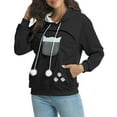 thumbnail image 2 of Clearance Unisex Big Pouch Hoodie Long Sleeve Pet Cat Dog Holder Carrier Pullover Fleece Sweatshirt Large Pocket Cute Hoodies Plus Size, 2 of 6