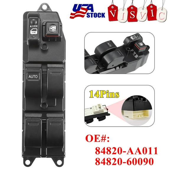 Power Master Control Window Switch For 2001-2004 Toyota Tacoma Crew Cab Pickup_