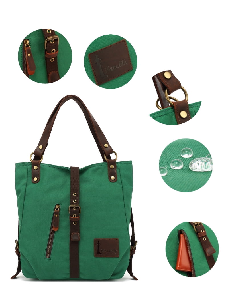 Hanalilly Handbag Shoulder Bag, Green Convertible Backpack  display picture 1