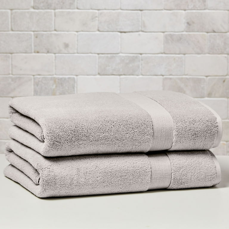 Better Homes Gardens Signature Soft Solid Bath Sheet Soft Silver Walmart