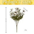 thumbnail image 2 of 1Bundles Fake Mums Artificial Fall Flowers for Outdoors Silk Daisy Floral Faux Mum Plants for Home Decor Indoor Outside Porch Pots Planters Potted Decorations (White), 2 of 3