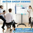 thumbnail image 5 of Mobile TV Cart Rolling TV Stand for 23-60 Inch Screens, Portable TV Stand on Wheels with Tilt and Height Adjustable, Outdoor TV Mount Stand Holds up to 88 lbs for Home Office MAX VESA 400x400mm, 5 of 6