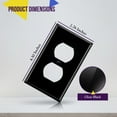 thumbnail image 2 of ENERLITES Duplex Receptacle Metal Wall Plate, Outlet Cover, Corrosion Resistant, Standard Size 1-Gang, 430 Stainless Steel, 7721-BG, Black Gloss, 2 of 7