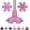 Light Pink, variant on SupreGear 3/4 inch Cane Tip, Self-Standing Heavy Duty Rubber Base, Six Point Non-Slip Cane Tip, Red