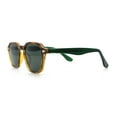 thumbnail image 6 of Gentlemanly Keyhole Bridge Thin Horn Rim Hipster Fashion Sunglasses Tortoise Green - Green, 6 of 8