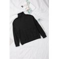 thumbnail image 2 of ABPHQTO Sudadera de mujer negra con cuello cremallera y bolsillos en color liso, 2 of 5