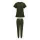 thumbnail image 5 of Uniforme Médico Conjunto Enfermera Top Pantalones Enfermería Médicos Ropa Trajes De Trabajo S Verde Sunnimix, 5 of 8