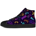 thumbnail image 3 of Aidianart Womens Video Game High Top Shoes High Top Canvas Sneakers Size 7, 3 of 5