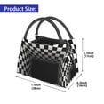 thumbnail image 3 of Kuqiui Lunch Bag for Women/Men,Waterproof Reusable Portable Lunch Tote,Lunch Box Bag.Thermal Cooler Bag Ideal for Work/Party/Travel/Picnic (3d Black and White Checkerboard Tunnel ), 3 of 8