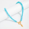 thumbnail image 4 of NICKSUN Dopamine Color Disc Beaded Choker with Gold Fish Pendant, Ocean Style OT Toggle Clasp Necklace, 4 of 10