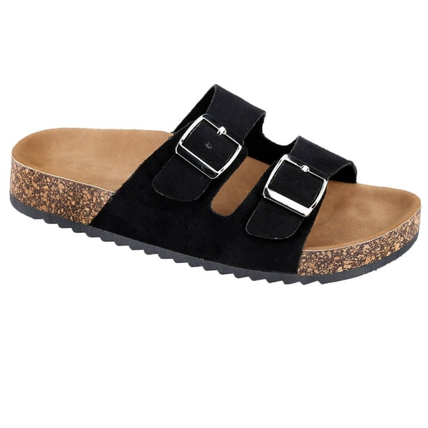 women's casual buckle straps sandals flip flop platform footbed sandals