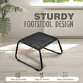 thumbnail image 5 of Wicker Ottomans Outdoor Footstool,Patio Rattan Garden Furniture All Weather Foot Stool Outdoor Footrest for Backyard Poolside Porch 2 Set Black, 5 of 7