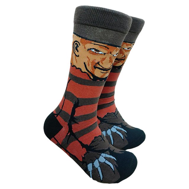 2uds. Calcetines de tubo casuales de Halloween Calcetines de terror transpirables para vestido de fiesta de disfraces(2)