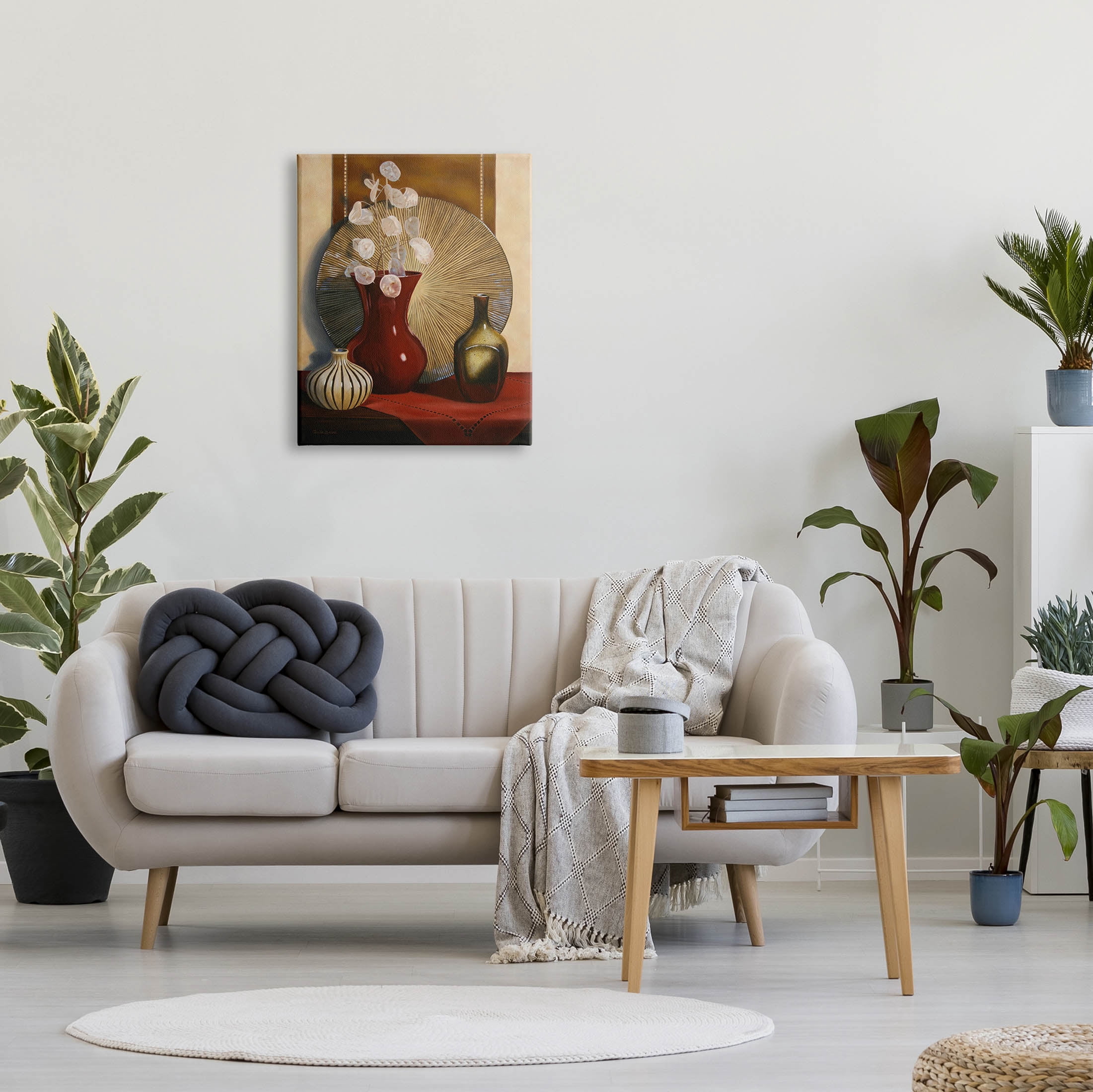 Stupell Industries Ornate Floral Vase Still Life Painting Gallery Wrapped Canvas Print Wall Art, Design by Cecile Baird