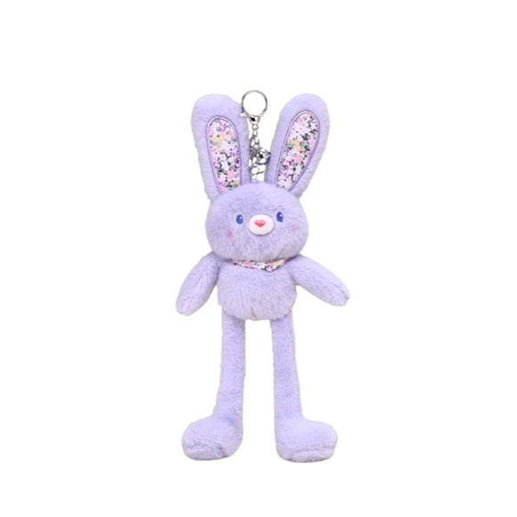 SIYTUAU Pull Along Easter Bunny Plush Toy Keychain Hanging Pendant For Holiday Party Soft Stuffed Animal Gift 12 Inch
