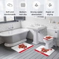 thumbnail image 6 of Happy Canada Day Bathroom Rugs Set Red Maple Leaf Flag Beaver Animal Non Slip Absorbent Soft Bath Mats 3 Piece Set with Bathroom Rug, U-Shaped Floor Mat, Toilet Seat Cover Small Size, 6 of 9