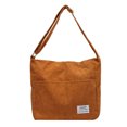 thumbnail image 3 of Bolsos de hombro de pana 2024, moda para mujer, estilo informal, estilo universitario, bolsos de mano de diseñador de gran capacidad con múltiples bolsillos, 3 of 5
