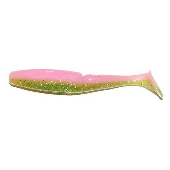 Gambler Little EZ 3 3/4 inch Segmented Paddle Tail Swimbait (Electric Chicken)