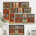 thumbnail image 4 of Designart 'Vintage Red Facade of Shop In Paris II' French Country Framed Canvas Wall Art Print, 4 of 5